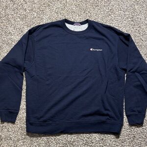 Champion Navy Crewneck Sweatshirt with Small Logo
